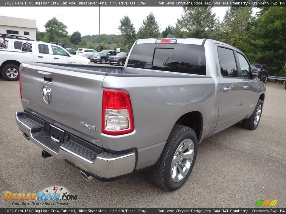 2022 Ram 1500 Big Horn Crew Cab 4x4 Billet Silver Metallic / Black/Diesel Gray Photo #5