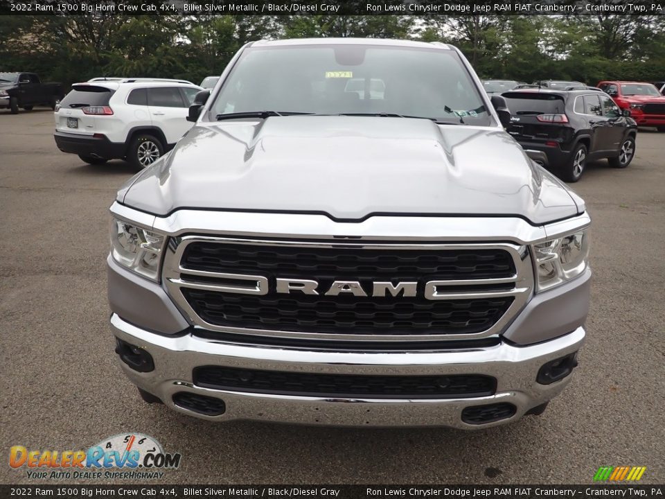 2022 Ram 1500 Big Horn Crew Cab 4x4 Billet Silver Metallic / Black/Diesel Gray Photo #8