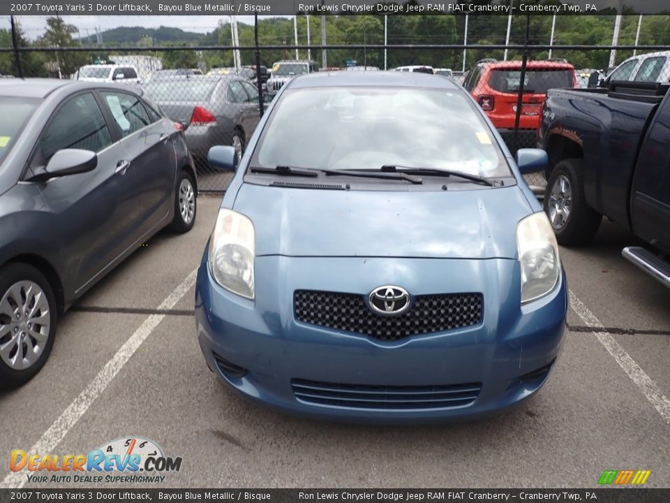 2007 Toyota Yaris 3 Door Liftback Bayou Blue Metallic / Bisque Photo #2