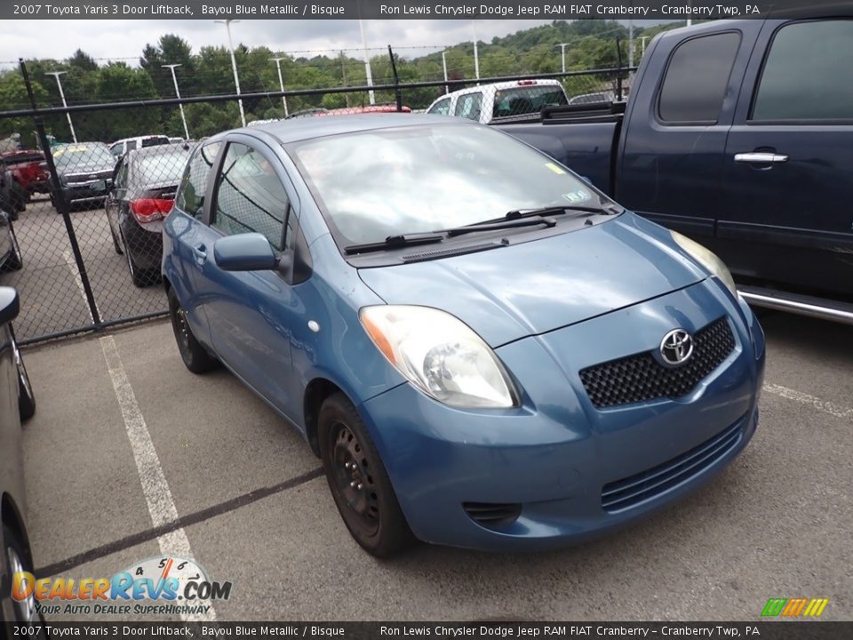 2007 Toyota Yaris 3 Door Liftback Bayou Blue Metallic / Bisque Photo #3