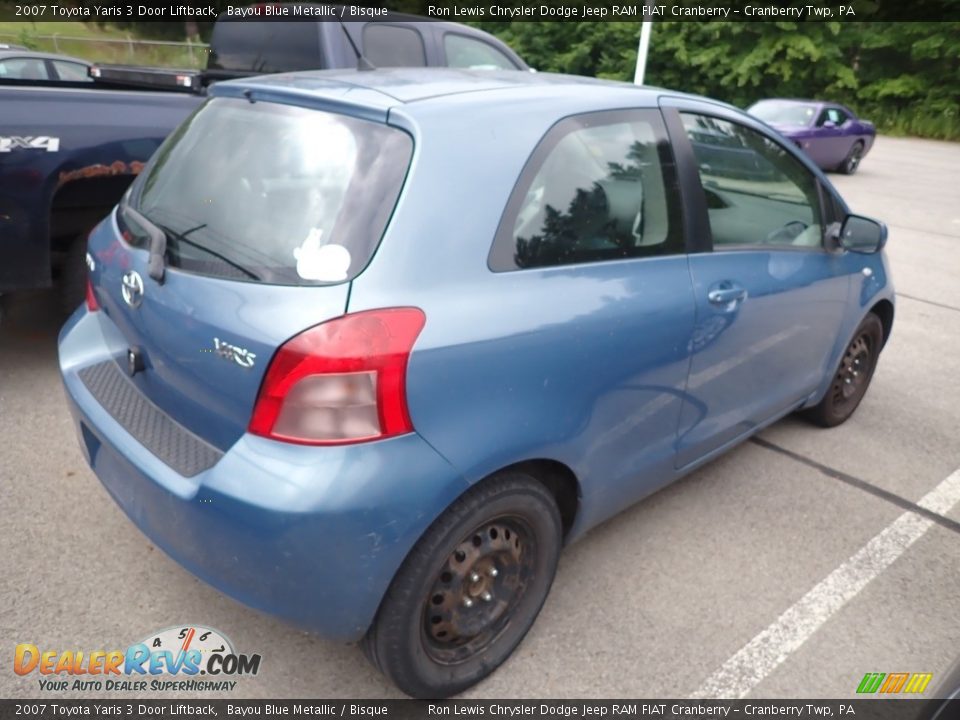 2007 Toyota Yaris 3 Door Liftback Bayou Blue Metallic / Bisque Photo #4