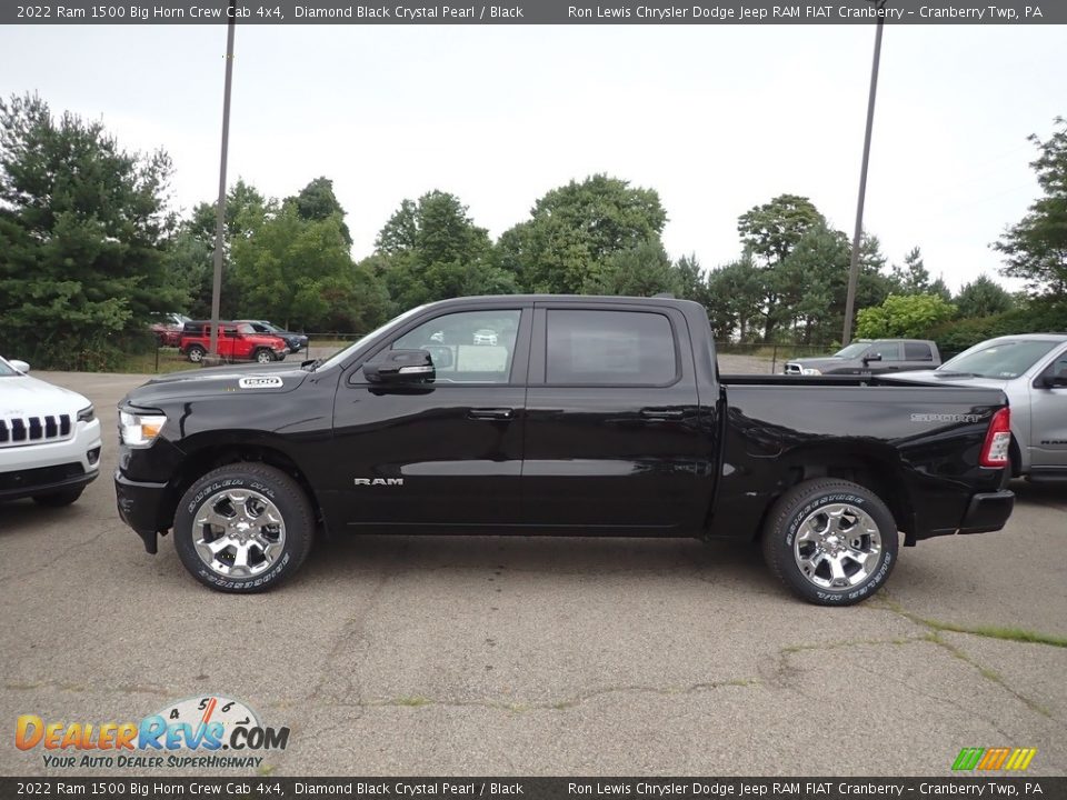 Diamond Black Crystal Pearl 2022 Ram 1500 Big Horn Crew Cab 4x4 Photo #2