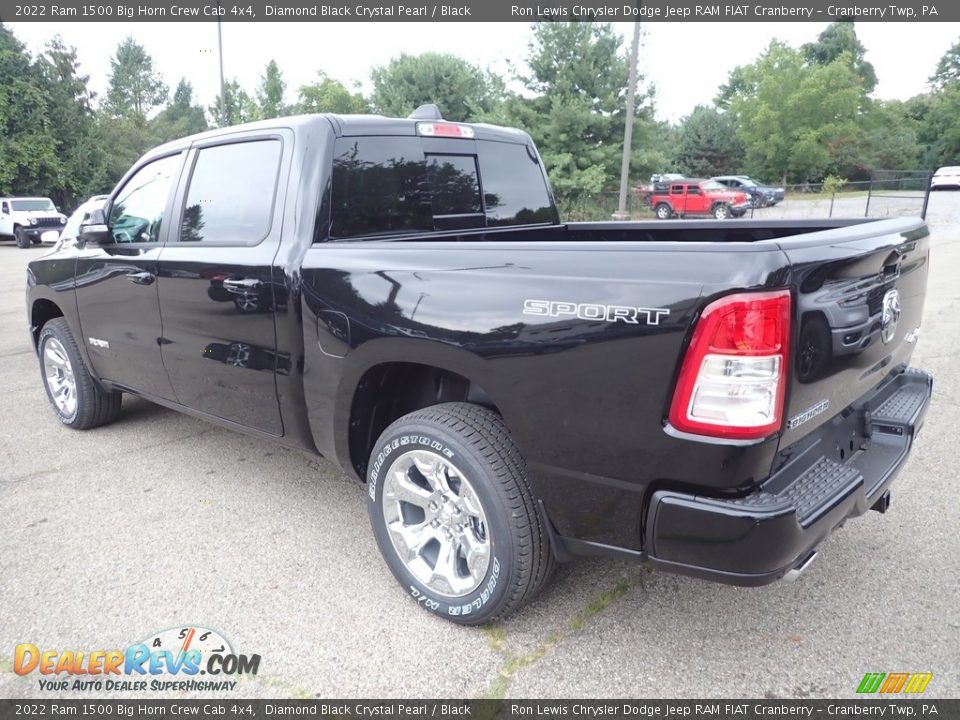 2022 Ram 1500 Big Horn Crew Cab 4x4 Diamond Black Crystal Pearl / Black Photo #3
