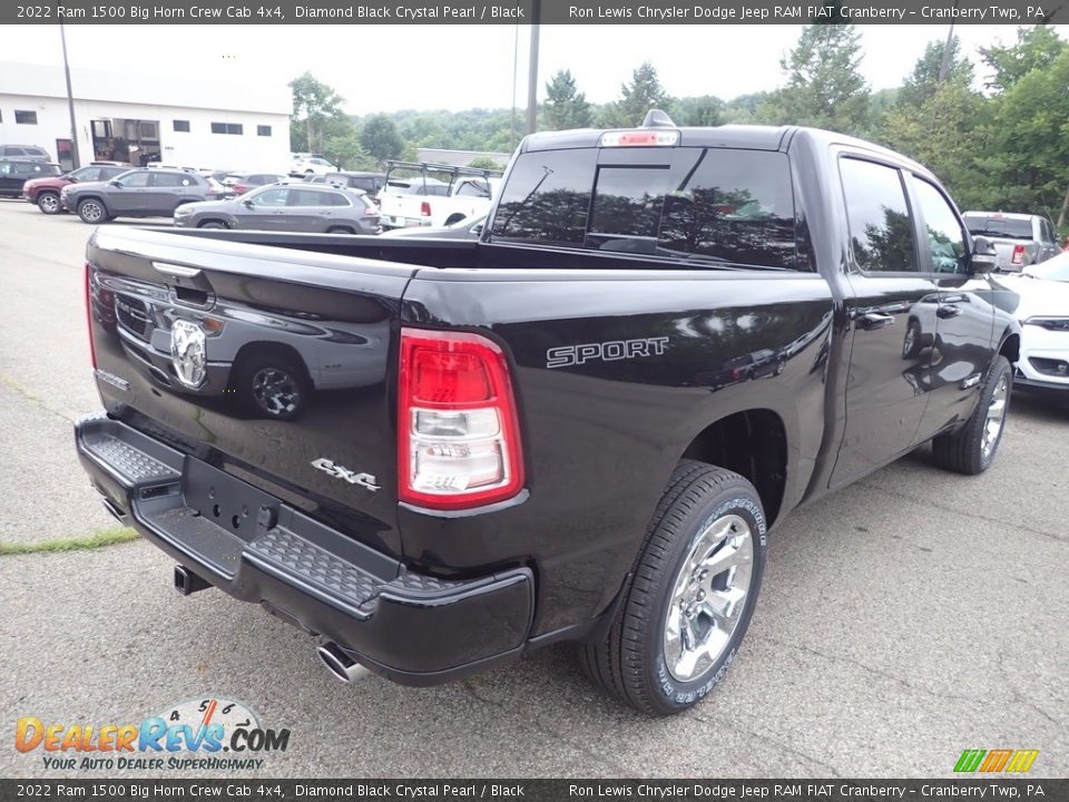 2022 Ram 1500 Big Horn Crew Cab 4x4 Diamond Black Crystal Pearl / Black Photo #5