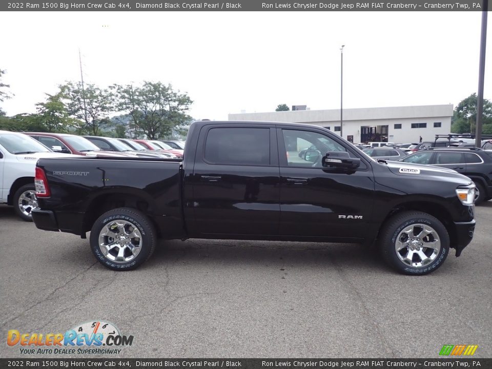 2022 Ram 1500 Big Horn Crew Cab 4x4 Diamond Black Crystal Pearl / Black Photo #6