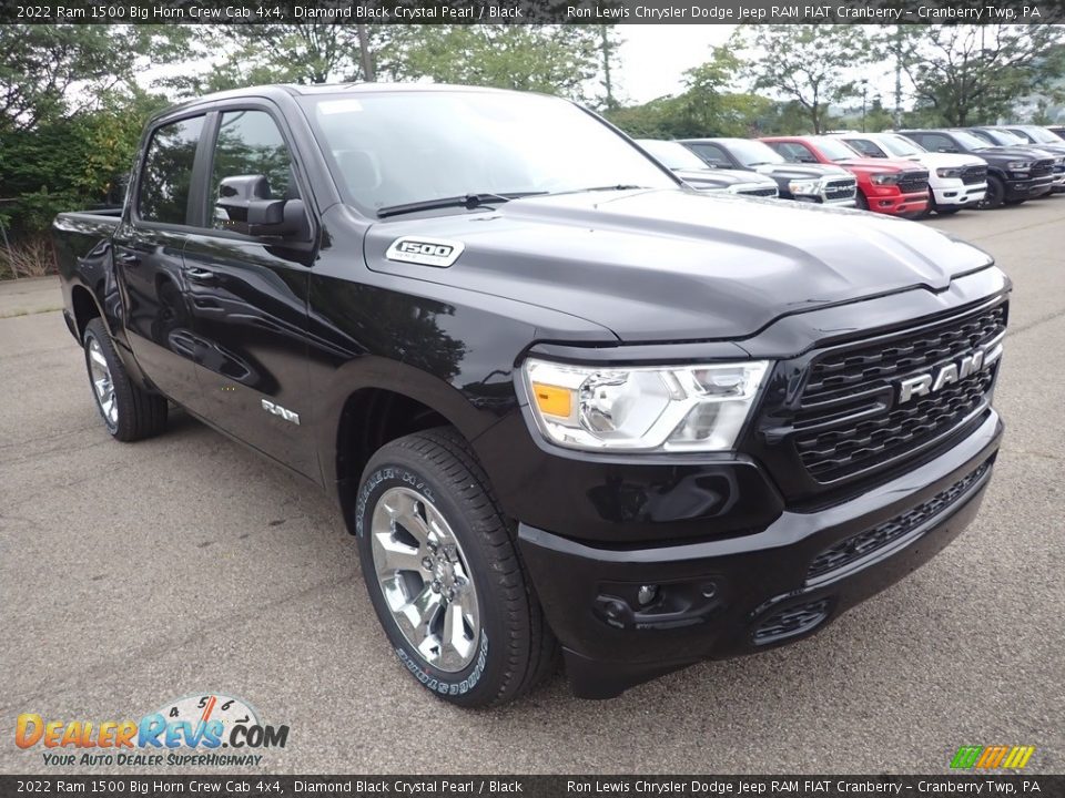 2022 Ram 1500 Big Horn Crew Cab 4x4 Diamond Black Crystal Pearl / Black Photo #7