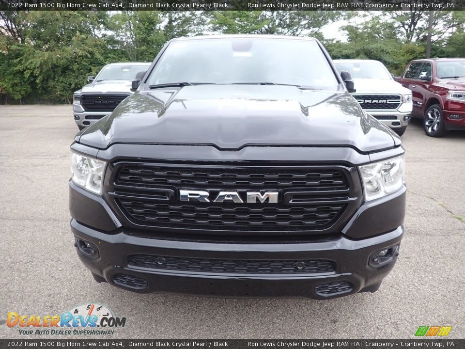 2022 Ram 1500 Big Horn Crew Cab 4x4 Diamond Black Crystal Pearl / Black Photo #8