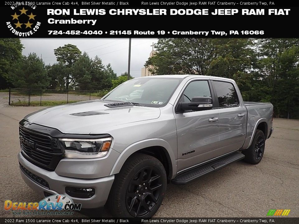 2022 Ram 1500 Laramie Crew Cab 4x4 Billet Silver Metallic / Black Photo #1