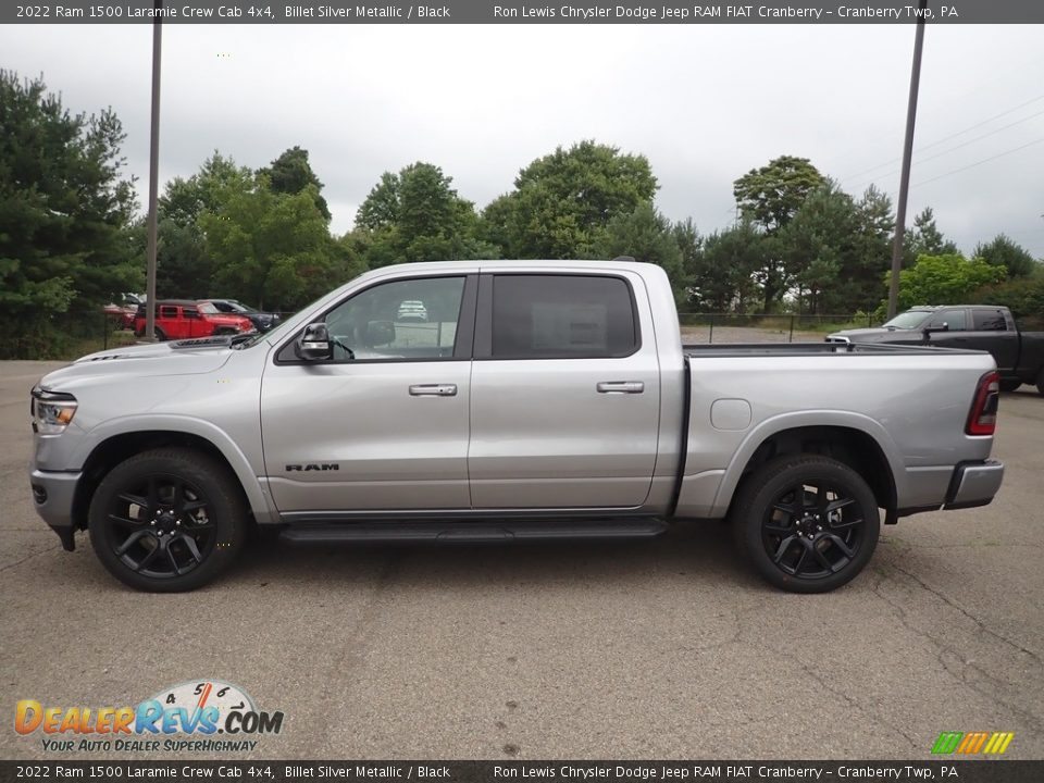 2022 Ram 1500 Laramie Crew Cab 4x4 Billet Silver Metallic / Black Photo #2