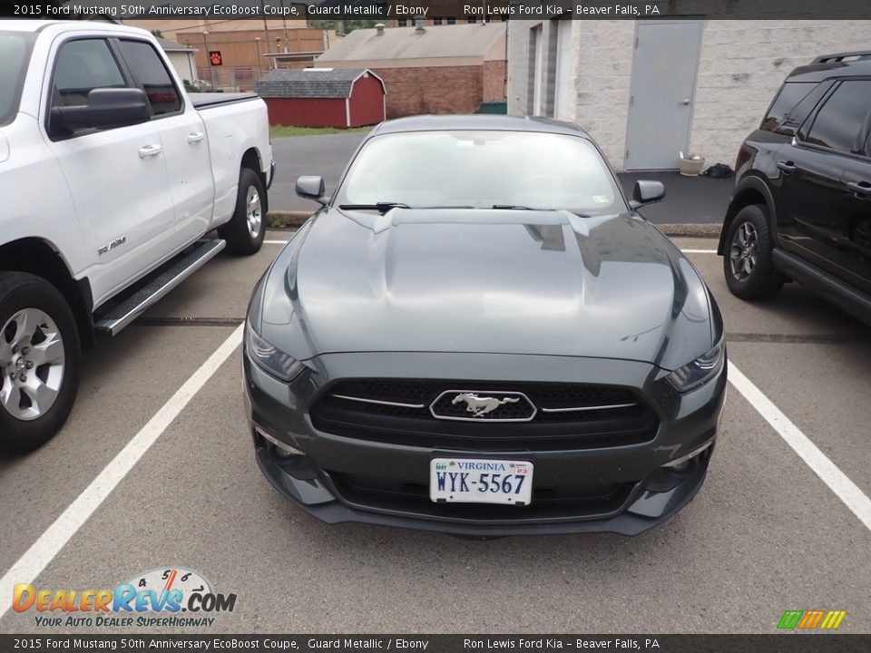 2015 Ford Mustang 50th Anniversary EcoBoost Coupe Guard Metallic / Ebony Photo #2