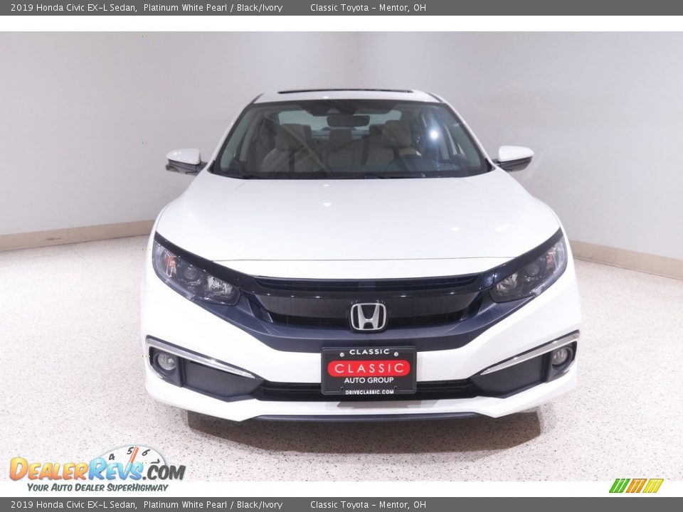 2019 Honda Civic EX-L Sedan Platinum White Pearl / Black/Ivory Photo #2
