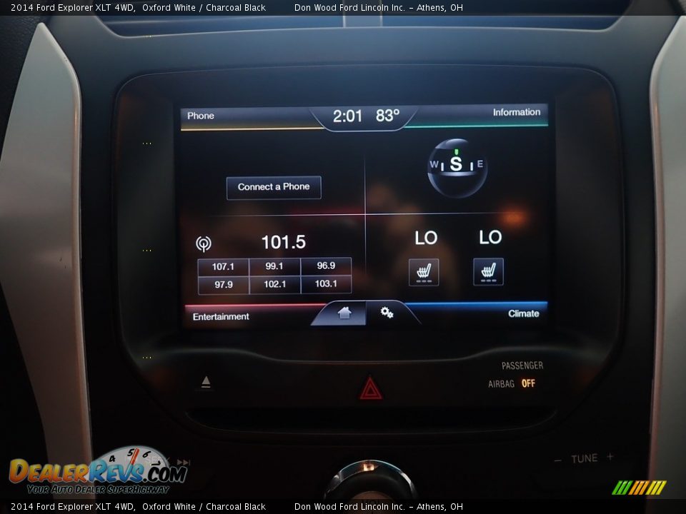 2014 Ford Explorer XLT 4WD Oxford White / Charcoal Black Photo #29