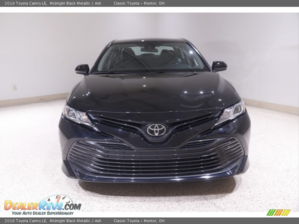 2019 Toyota Camry LE Midnight Black Metallic / Ash Photo #2