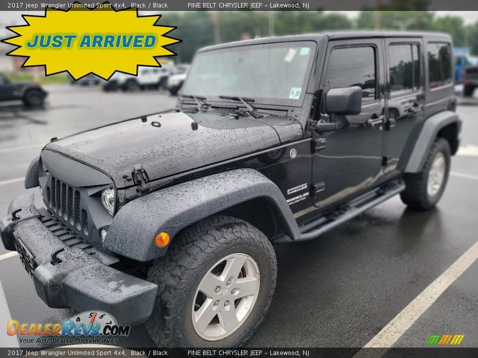 2017 Jeep Wrangler Unlimited Sport 4x4 Black / Black Photo #1