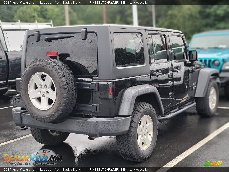 2017 Jeep Wrangler Unlimited Sport 4x4 Black / Black Photo #7