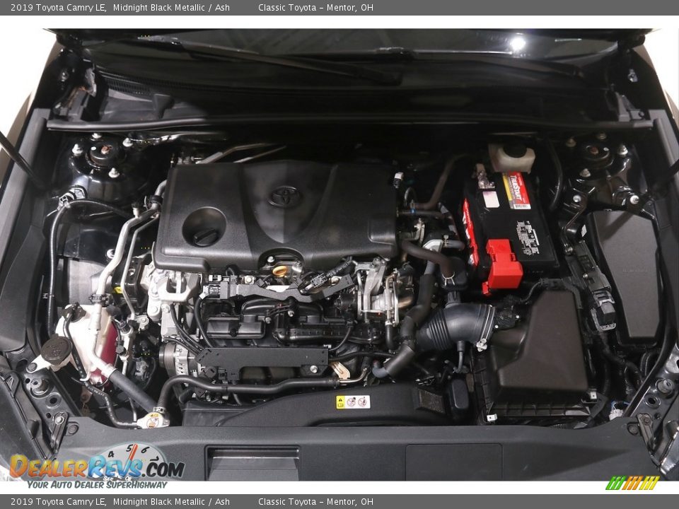 2019 Toyota Camry LE Midnight Black Metallic / Ash Photo #17