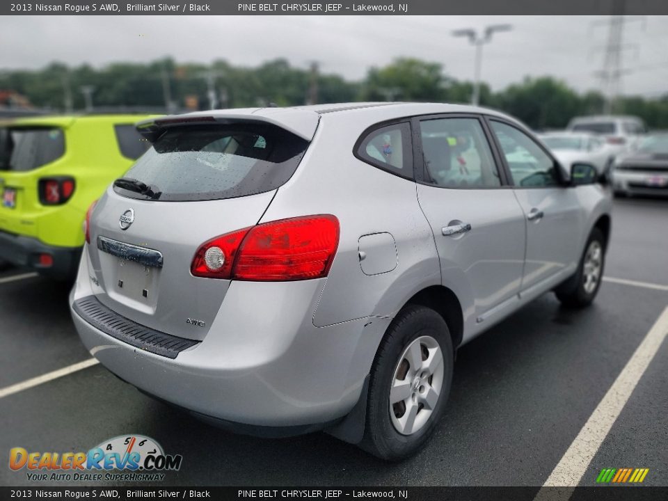 2013 Nissan Rogue S AWD Brilliant Silver / Black Photo #7