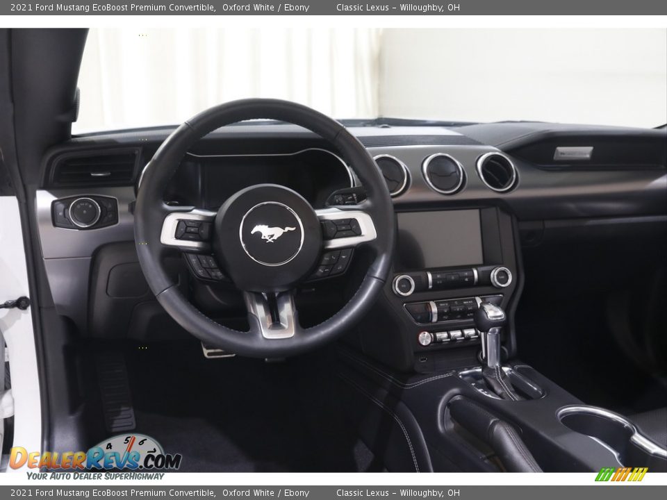 Dashboard of 2021 Ford Mustang EcoBoost Premium Convertible Photo #6