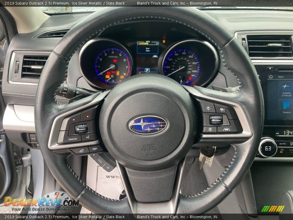 2019 Subaru Outback 2.5i Premium Ice Silver Metallic / Slate Black Photo #13