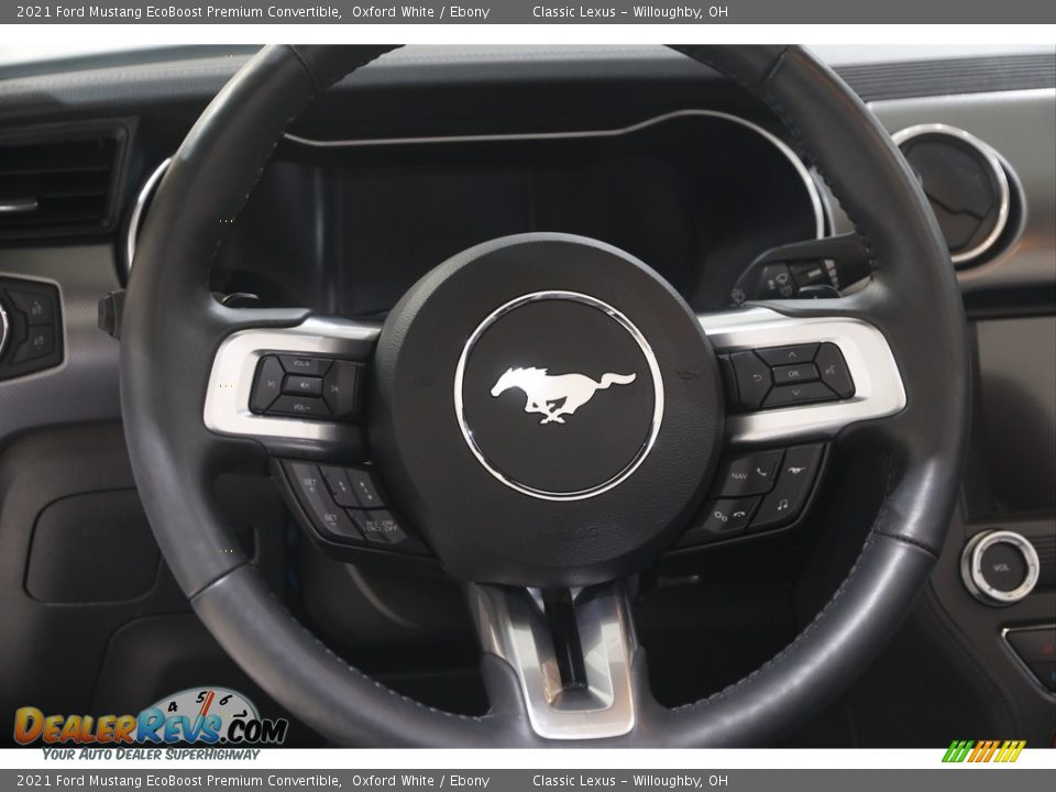 2021 Ford Mustang EcoBoost Premium Convertible Steering Wheel Photo #7
