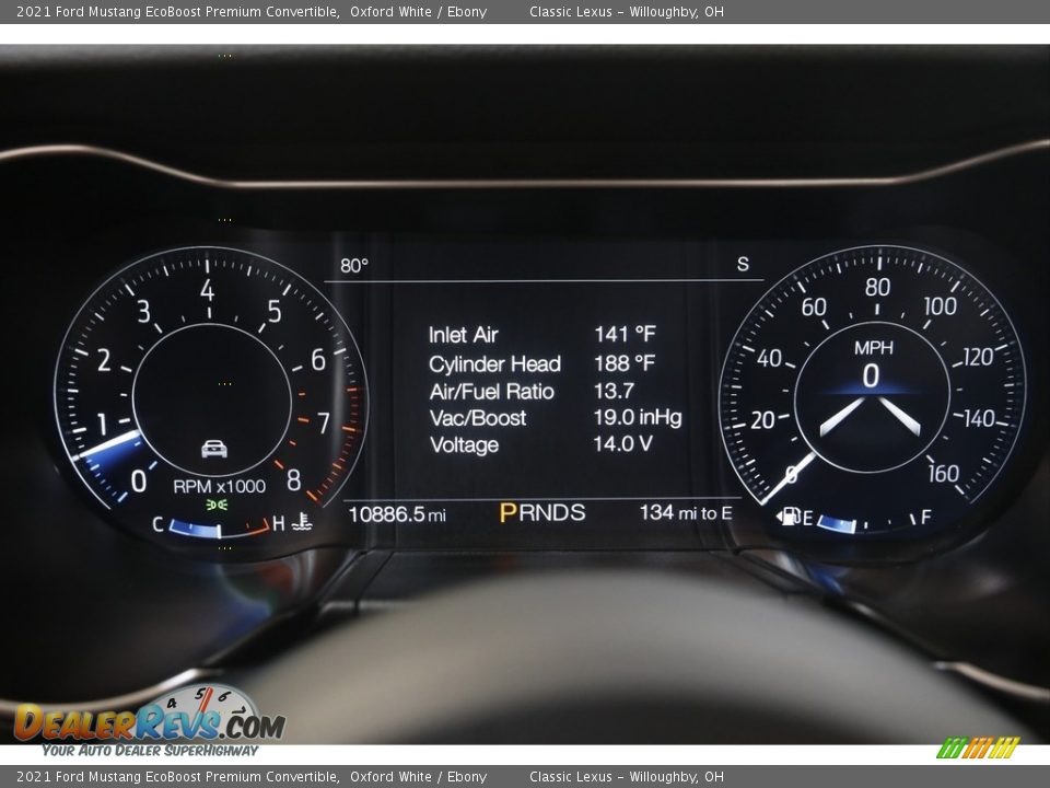 2021 Ford Mustang EcoBoost Premium Convertible Gauges Photo #8