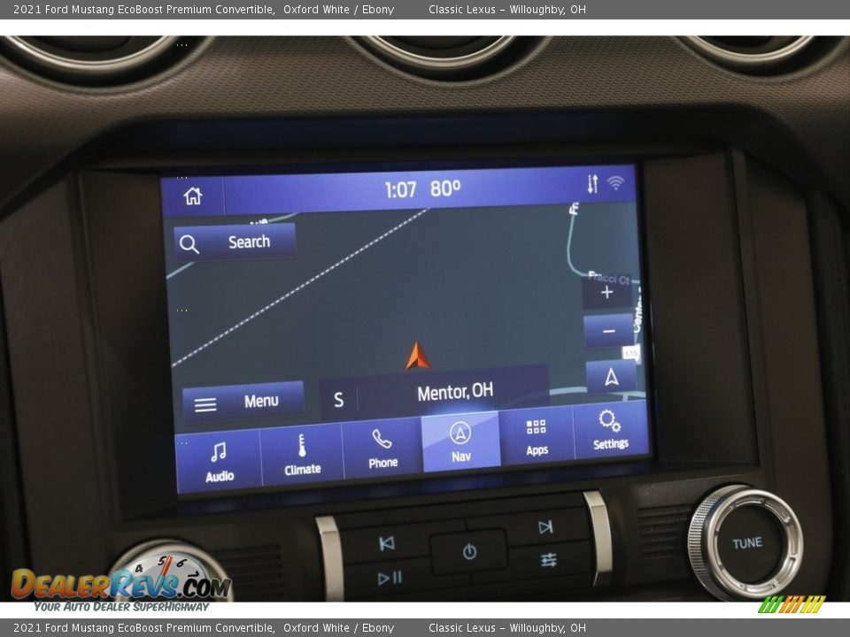 Navigation of 2021 Ford Mustang EcoBoost Premium Convertible Photo #11