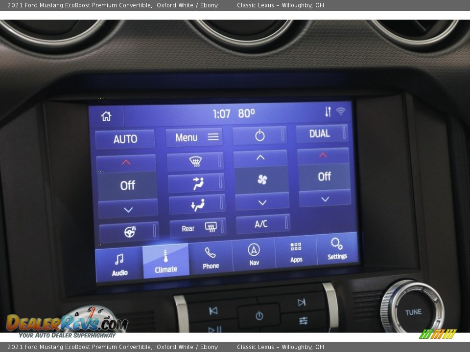 Controls of 2021 Ford Mustang EcoBoost Premium Convertible Photo #12
