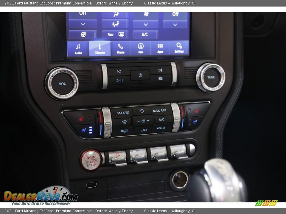 Controls of 2021 Ford Mustang EcoBoost Premium Convertible Photo #14