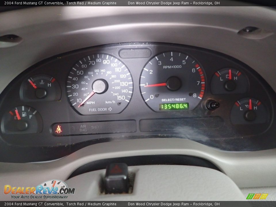 2004 Ford Mustang GT Convertible Torch Red / Medium Graphite Photo #14