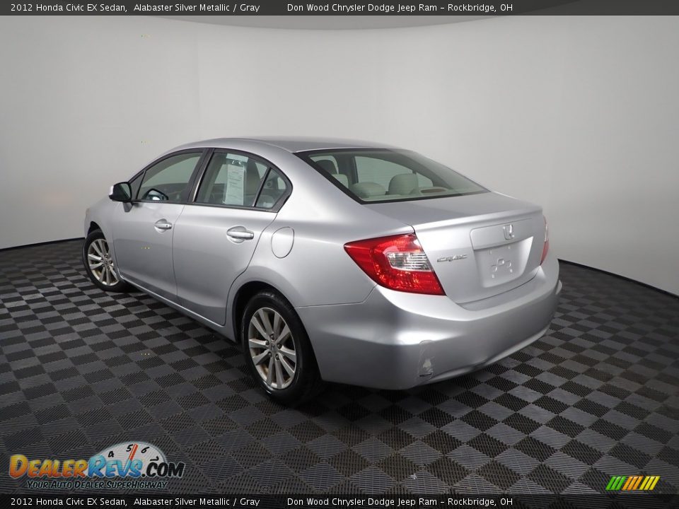 2012 Honda Civic EX Sedan Alabaster Silver Metallic / Gray Photo #4