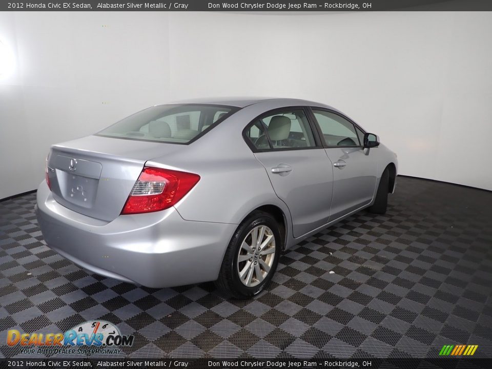 2012 Honda Civic EX Sedan Alabaster Silver Metallic / Gray Photo #8