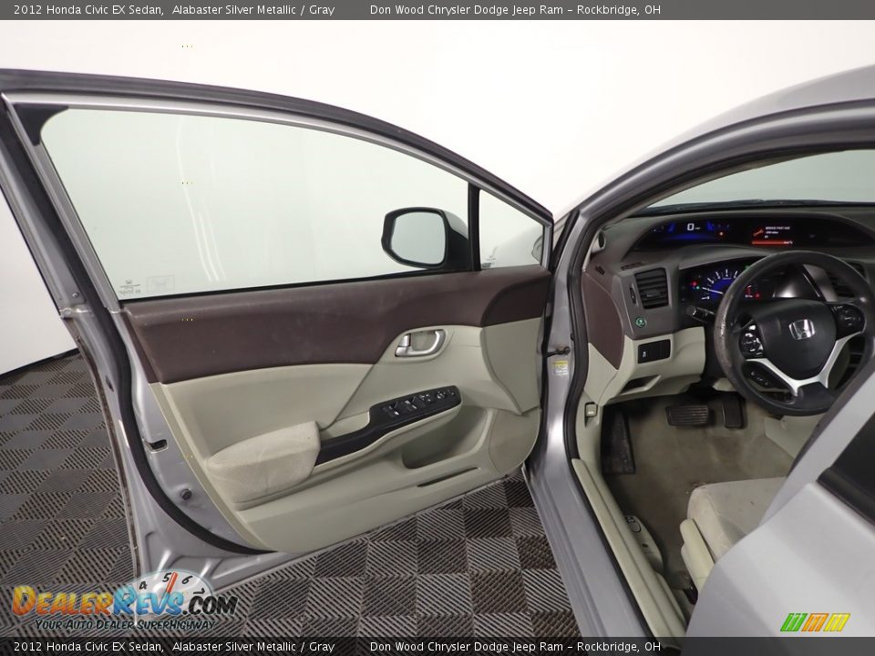 2012 Honda Civic EX Sedan Alabaster Silver Metallic / Gray Photo #9