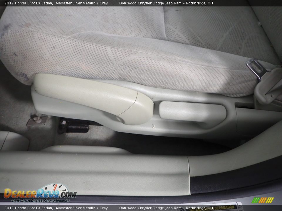 2012 Honda Civic EX Sedan Alabaster Silver Metallic / Gray Photo #12