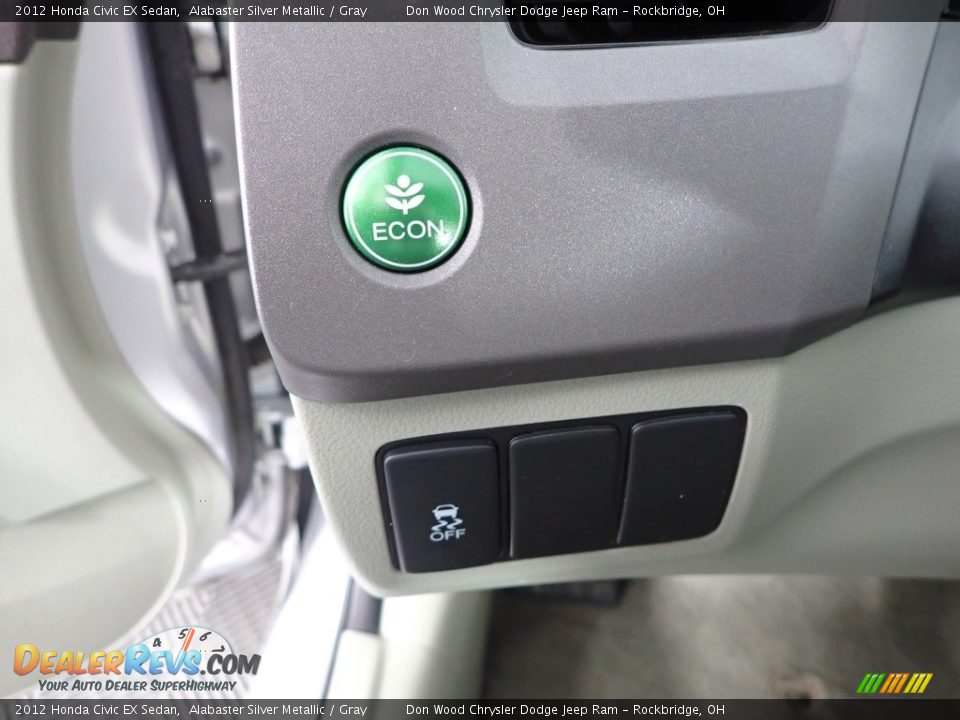 2012 Honda Civic EX Sedan Alabaster Silver Metallic / Gray Photo #14