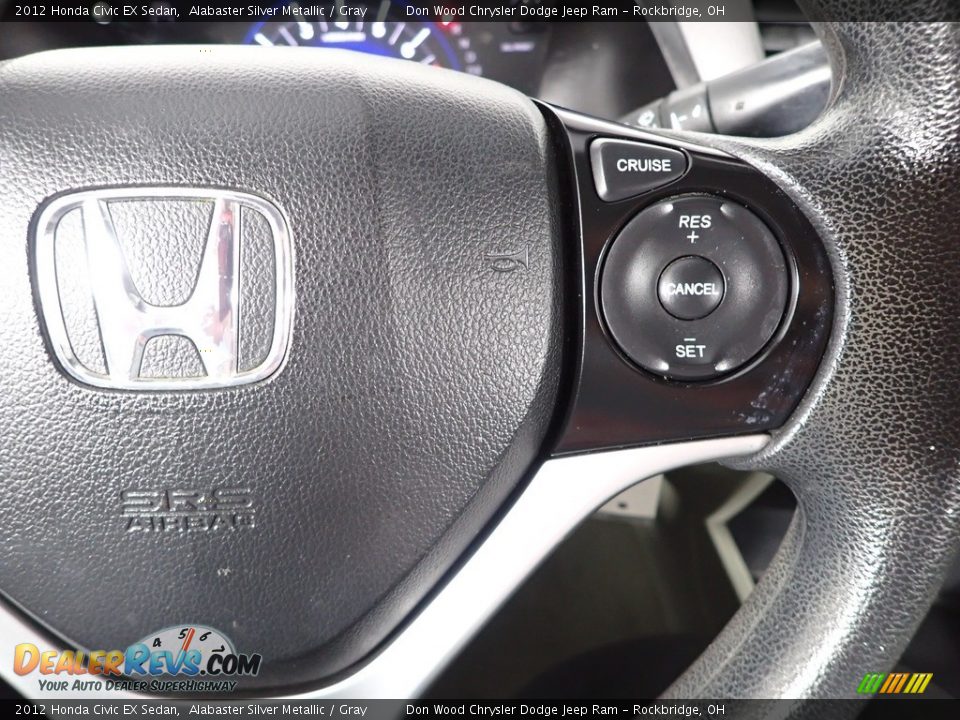 2012 Honda Civic EX Sedan Alabaster Silver Metallic / Gray Photo #16