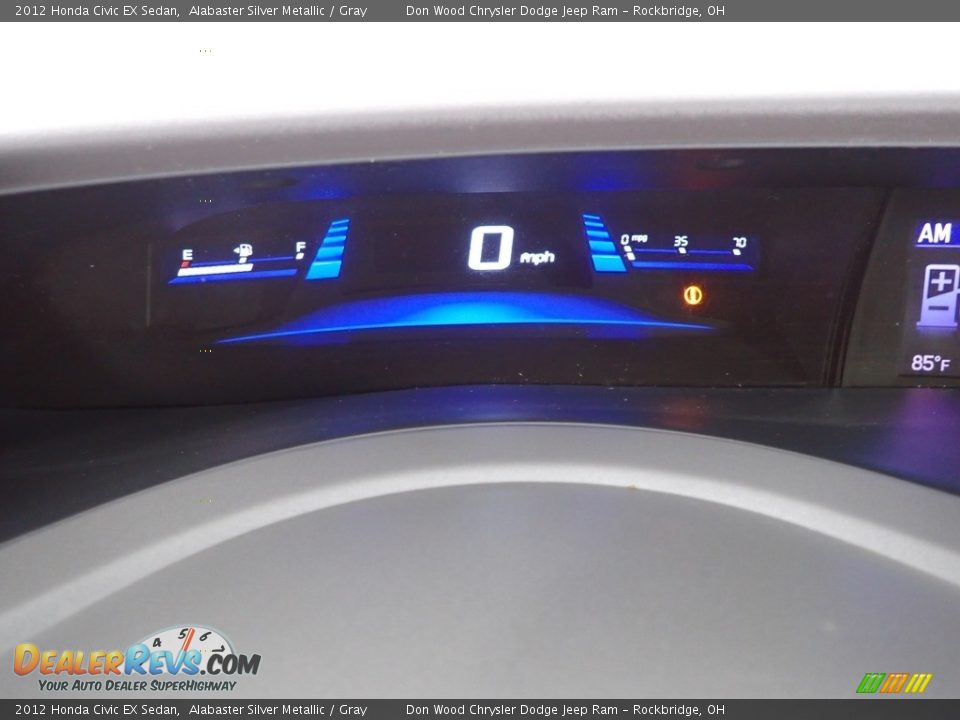 2012 Honda Civic EX Sedan Alabaster Silver Metallic / Gray Photo #18