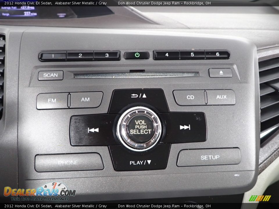 2012 Honda Civic EX Sedan Alabaster Silver Metallic / Gray Photo #20