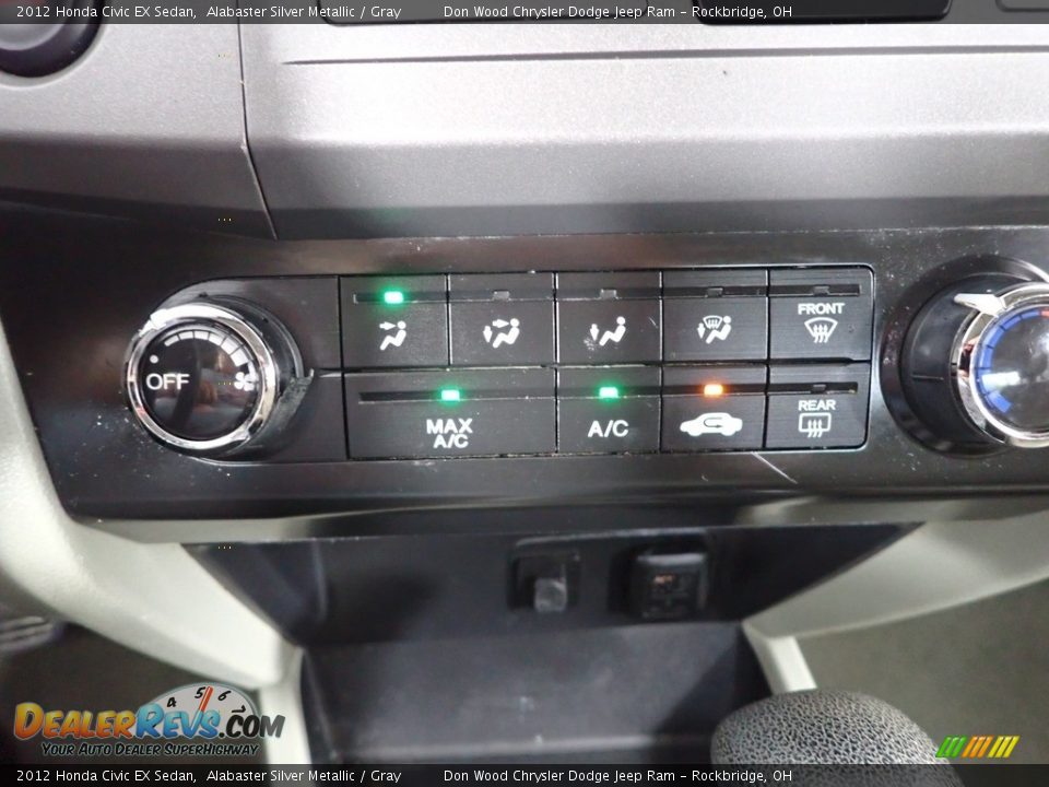 2012 Honda Civic EX Sedan Alabaster Silver Metallic / Gray Photo #21
