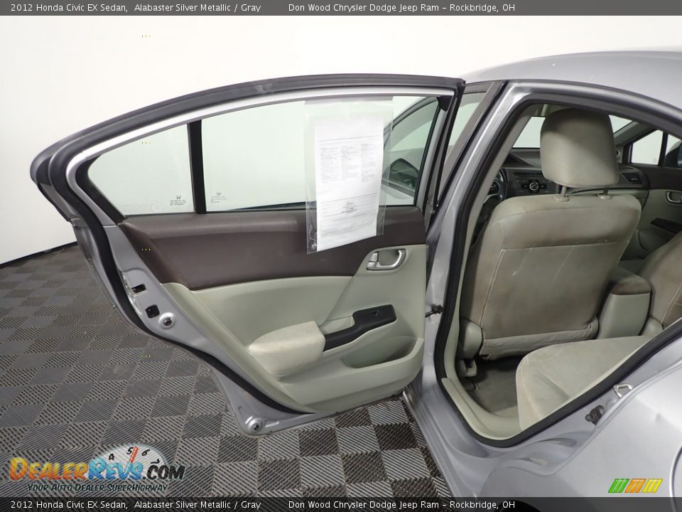 2012 Honda Civic EX Sedan Alabaster Silver Metallic / Gray Photo #24