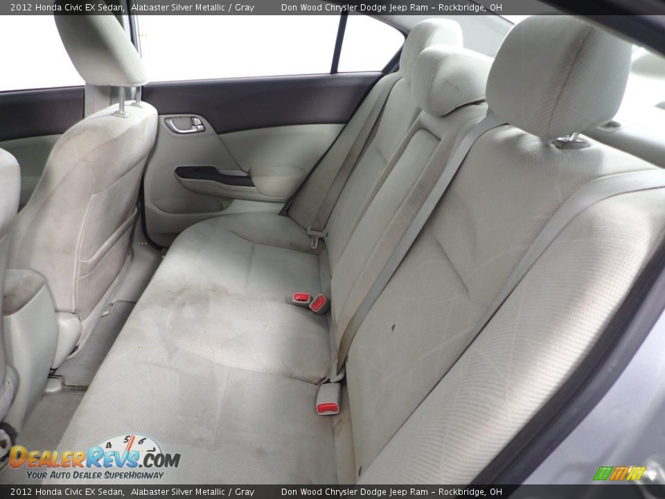 2012 Honda Civic EX Sedan Alabaster Silver Metallic / Gray Photo #25