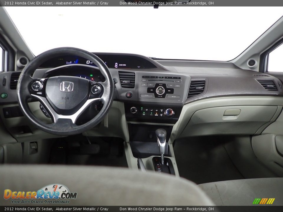 2012 Honda Civic EX Sedan Alabaster Silver Metallic / Gray Photo #26