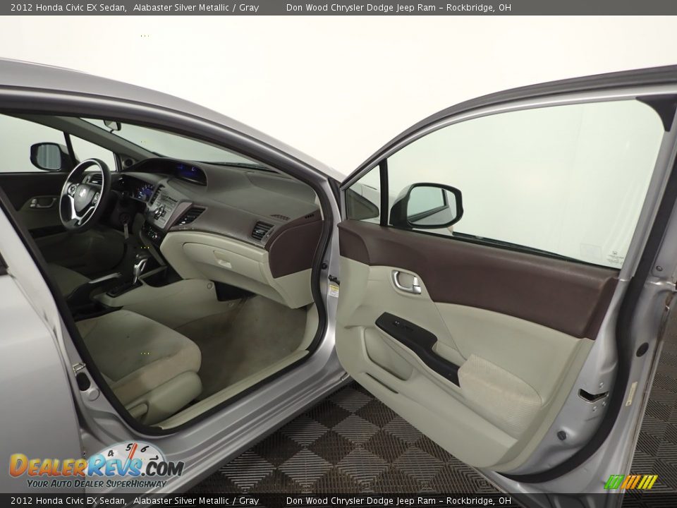 2012 Honda Civic EX Sedan Alabaster Silver Metallic / Gray Photo #27
