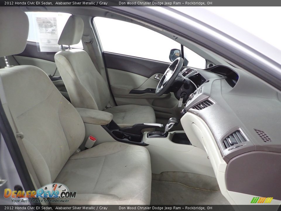 2012 Honda Civic EX Sedan Alabaster Silver Metallic / Gray Photo #28