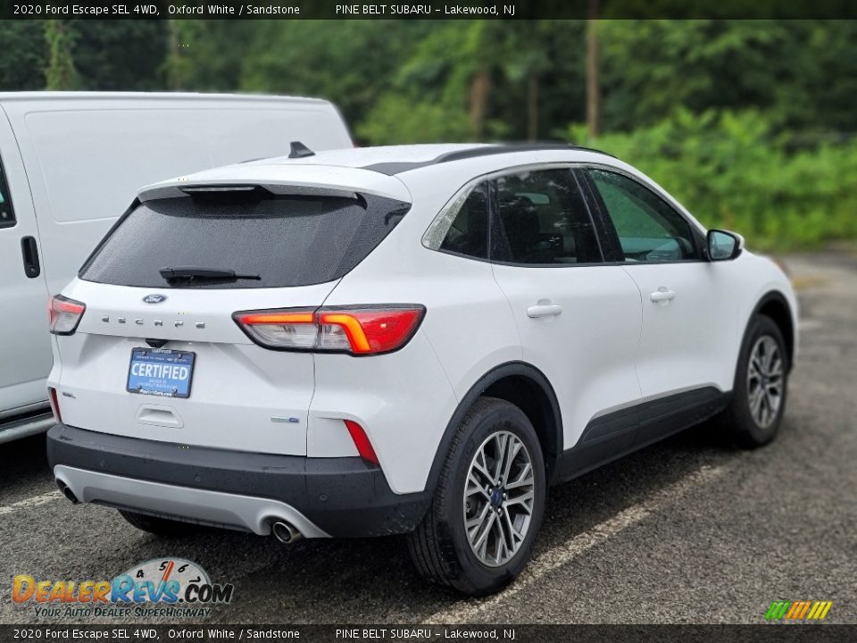 2020 Ford Escape SEL 4WD Oxford White / Sandstone Photo #6