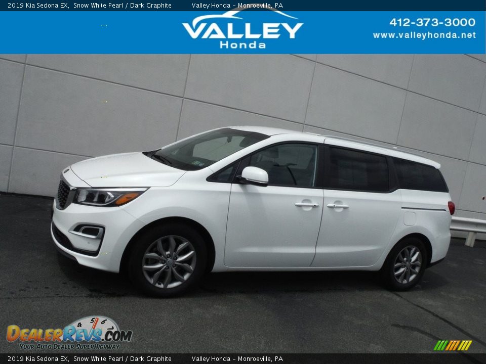 2019 Kia Sedona EX Snow White Pearl / Dark Graphite Photo #2