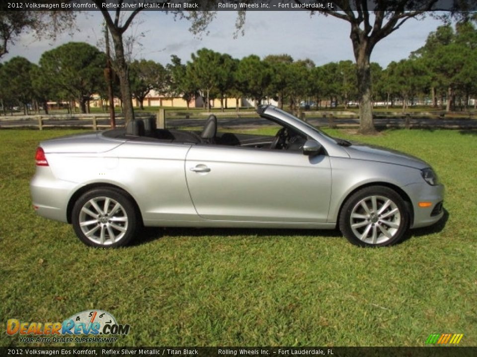 2012 Volkswagen Eos Komfort Reflex Silver Metallic / Titan Black Photo #3