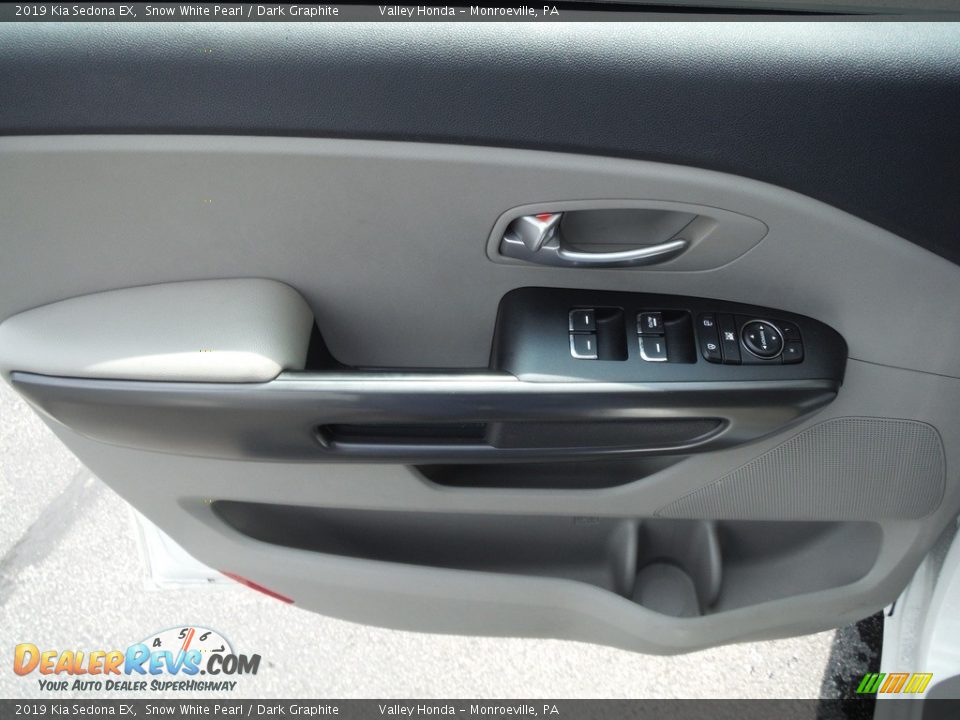 2019 Kia Sedona EX Snow White Pearl / Dark Graphite Photo #10