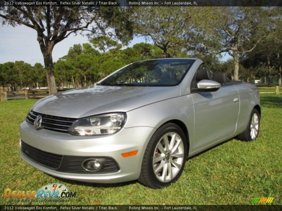 2012 Volkswagen Eos Komfort Reflex Silver Metallic / Titan Black Photo #7