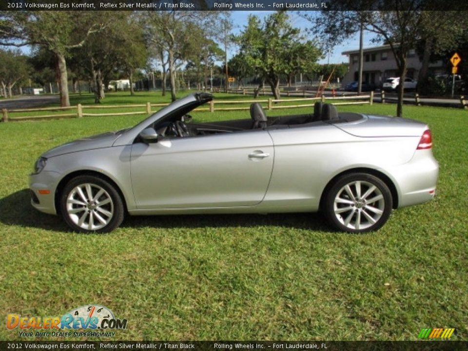 2012 Volkswagen Eos Komfort Reflex Silver Metallic / Titan Black Photo #8