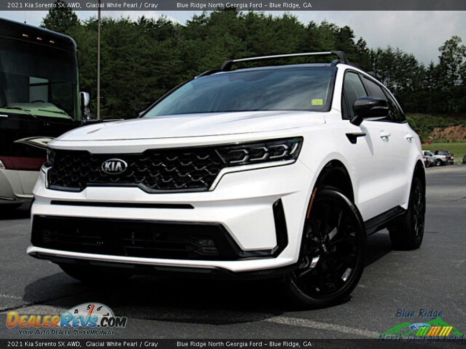 2021 Kia Sorento SX AWD Glacial White Pearl / Gray Photo #1